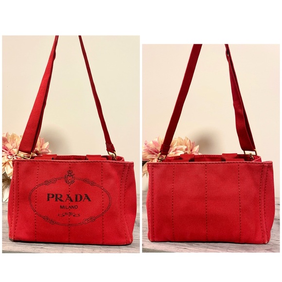 Authentic PRADA Canapa Crossbody bag - Picture 9 of 17
